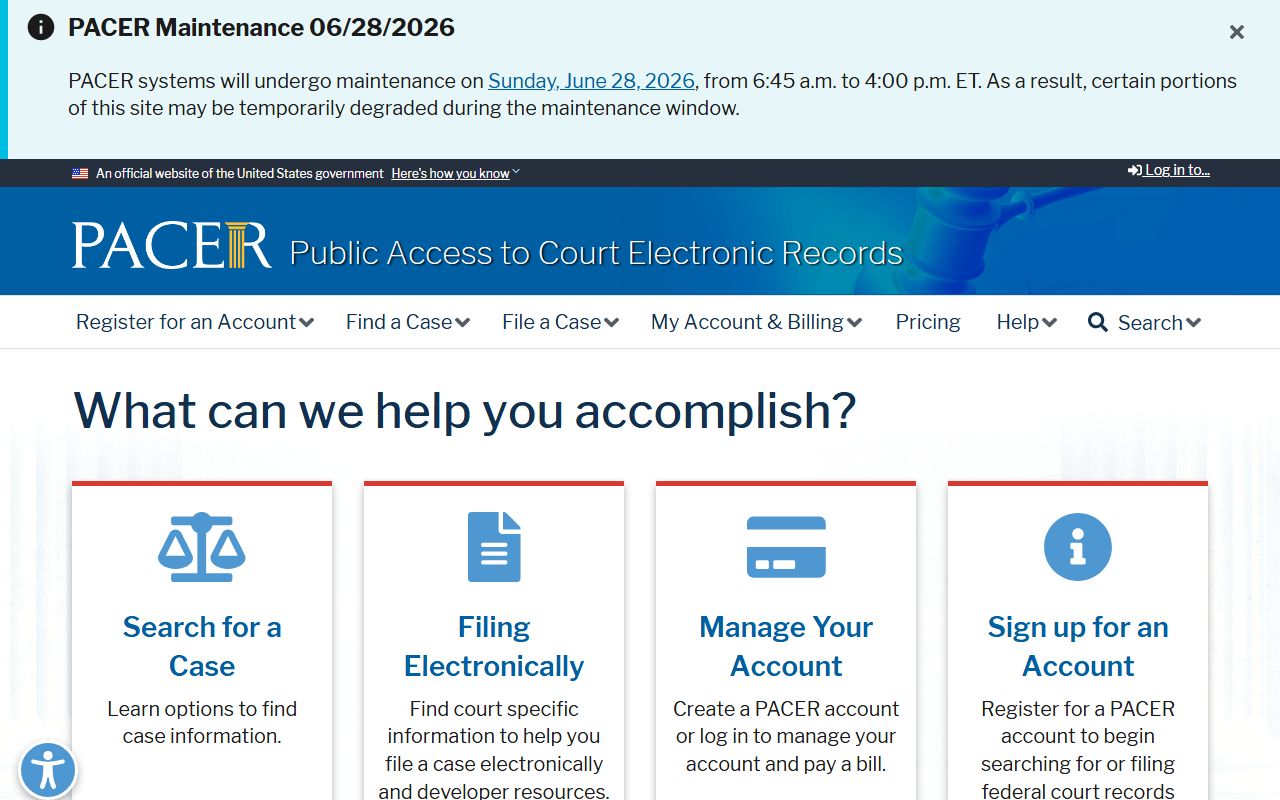 Sanilac County court records PACER federal case lookup