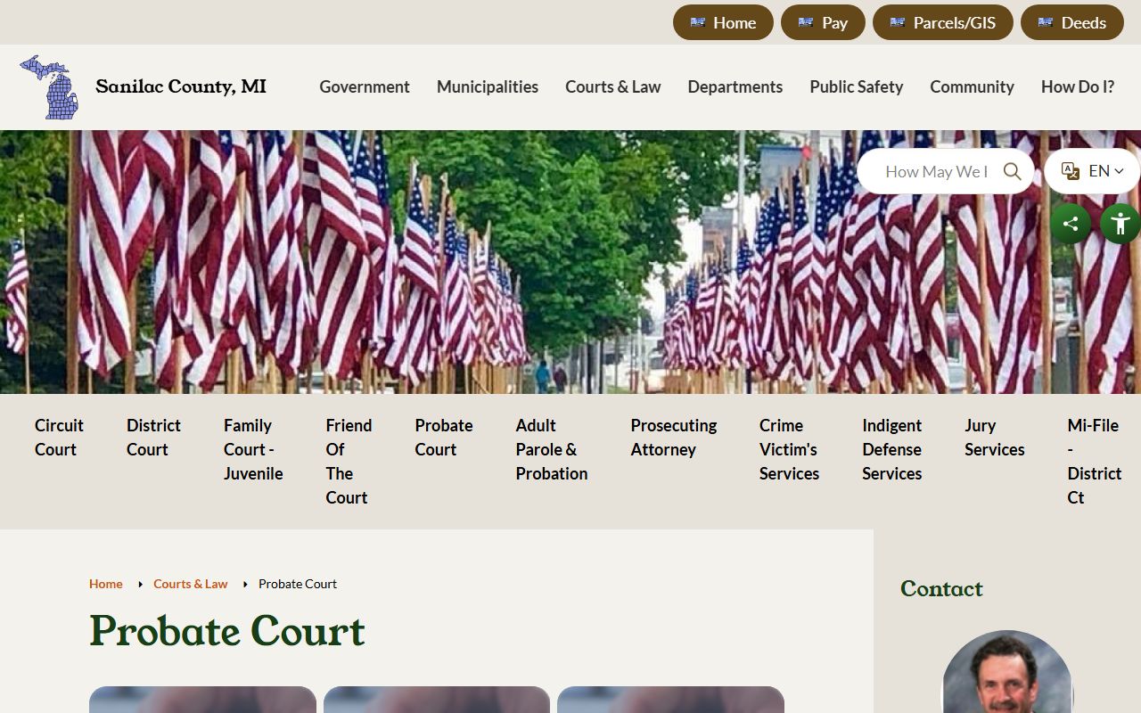 Sanilac County probate records 76th Probate Court page